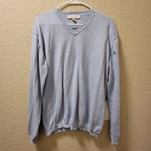 Pronto Uomo long sleeve vneck sweater , cotton cashmere blend